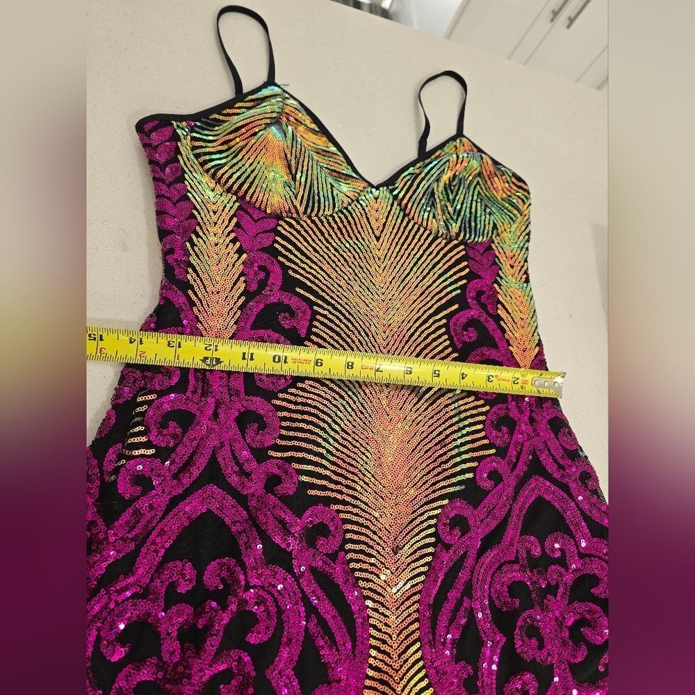 Never Worn- SHEIN Multicolor Sequin Midi Dress - Picture 8 of 17
